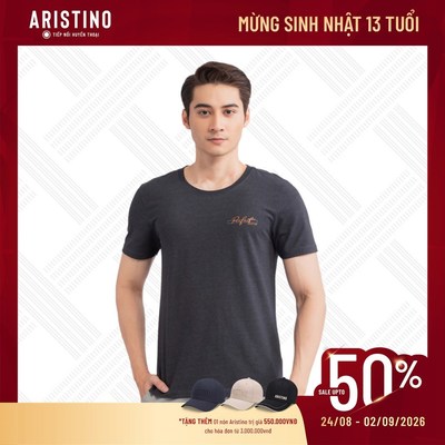 Áo thun nam ngắn tay ARISTINO màu sắc trẻ trung, năng động, chất mỏng nhẹ, thoáng khí-  ATS008S3