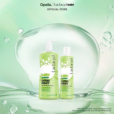 Bộ Sữa Tắm Gội Trẻ Em Lactacyd Baby Extra Milky Size Jumbo 800ml + Chai Sữa Tắm Gội Trẻ Em Extra Milky 250ml
