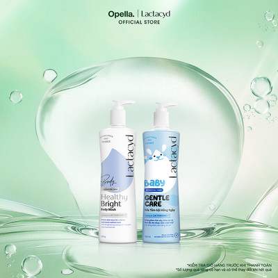 Bộ 1 Sữa tắm Lactacyd Healthy Bright làm đều màu da + 1 Sữa Tắm Gội Trẻ Em Lactacyd Baby Gentle Care 500ml