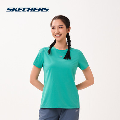 Áo Thun Tay Ngắn Nữ Skechers Walking Performance Short Sleeve Tee - SP126W011-01K1