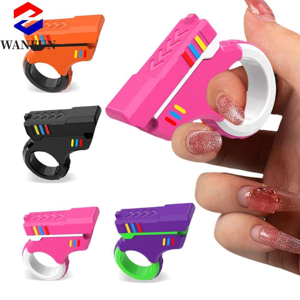 Đồ chơi Spinner RADIANTEDGE, Tay Spinner Làm dịu thanh trượt ngón tay quay, Di động nhỏ gọn 7 màu AB