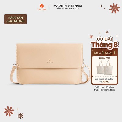 Ví Yuumy (Thời trang nữ dáng ngang kèm dây đeo chéo - Ví da Seasand YV112) Bagsmart
