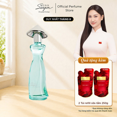 [Vibe Mùa Hè] Nước Hoa Nữ Hương Thơm Tươi Mát, Ngọt Ngào Lưu Hương Lâu  Miss Saigon Elegance Jade 50ml