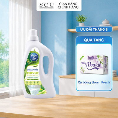 Nước Lau Sàn Enzyme Sinh Học Pure Air - Hỗ Trợ Làm Sạch Khử Mùi, Mang Lại Không Gian Sạch Sẽ, Thoáng Mát