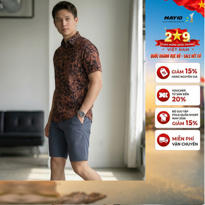 Áo Sơ mi nam cộc tay May 10 form RegularFit mã 010126024LANH 8
