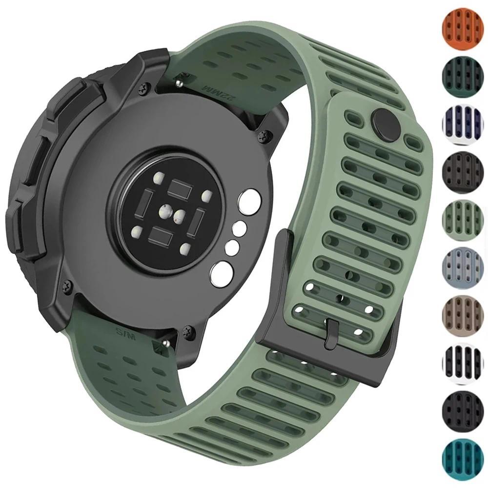 Dây đeo silicon Dây cao su chống nước 22mm cho Suunto Race S / Race 2 / Run / Ocean / 9 Peak / Redmi