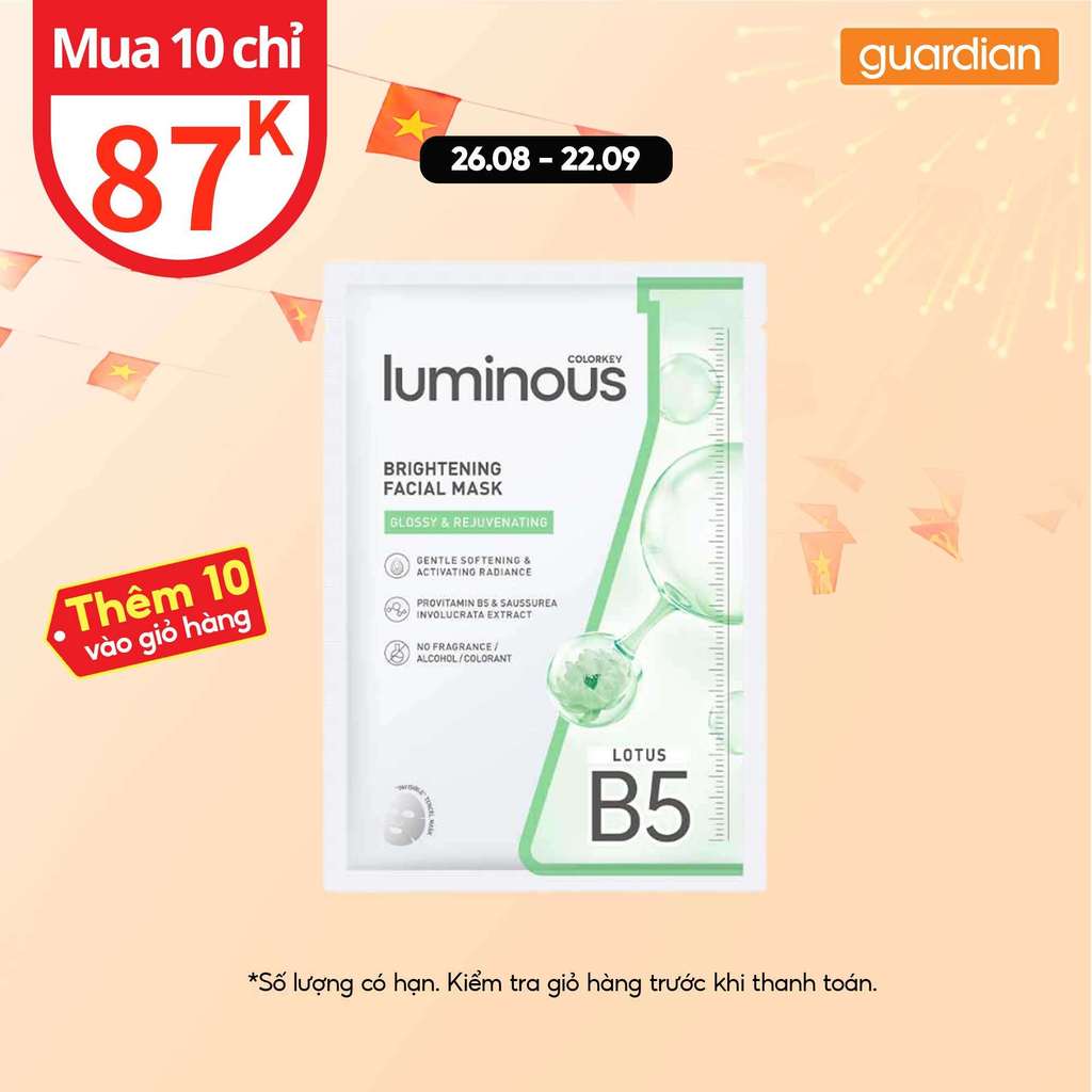 Mặt Nạ Hỗ Trợ Dưỡng Sáng Da Colorkey Luminous Brightening Facial Mask 25ml