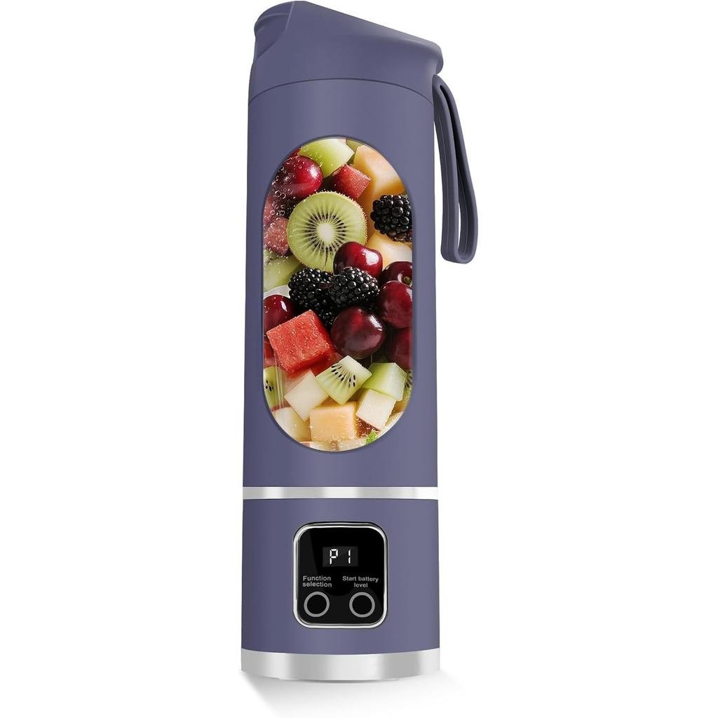 Lilogi Portable Electric Blender, 500ML Blenders for Shakes and Smoothies | 12-Blade USB-C Rechargea