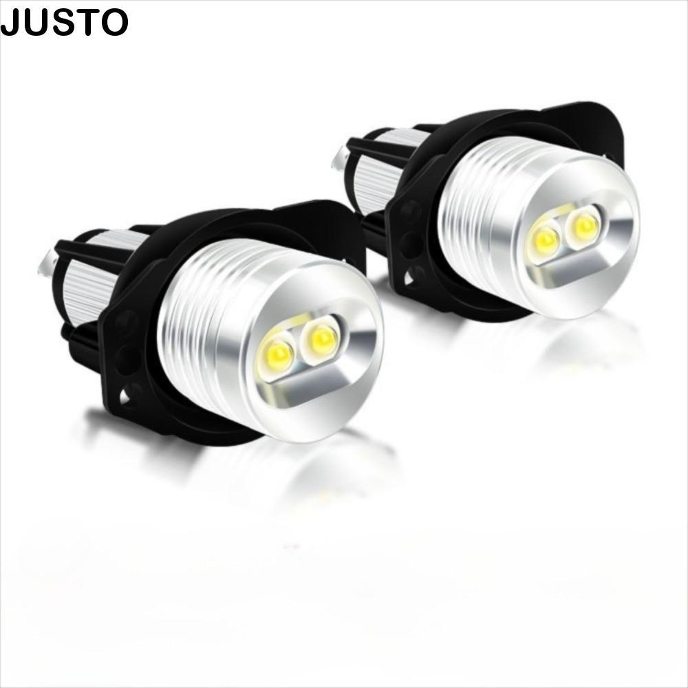 JUSTO Angel Eyes Halo Ring, Đèn tự động Công nghệ LED Marker Light LED, Gói 2 chiếc cao cấp 12W Powe