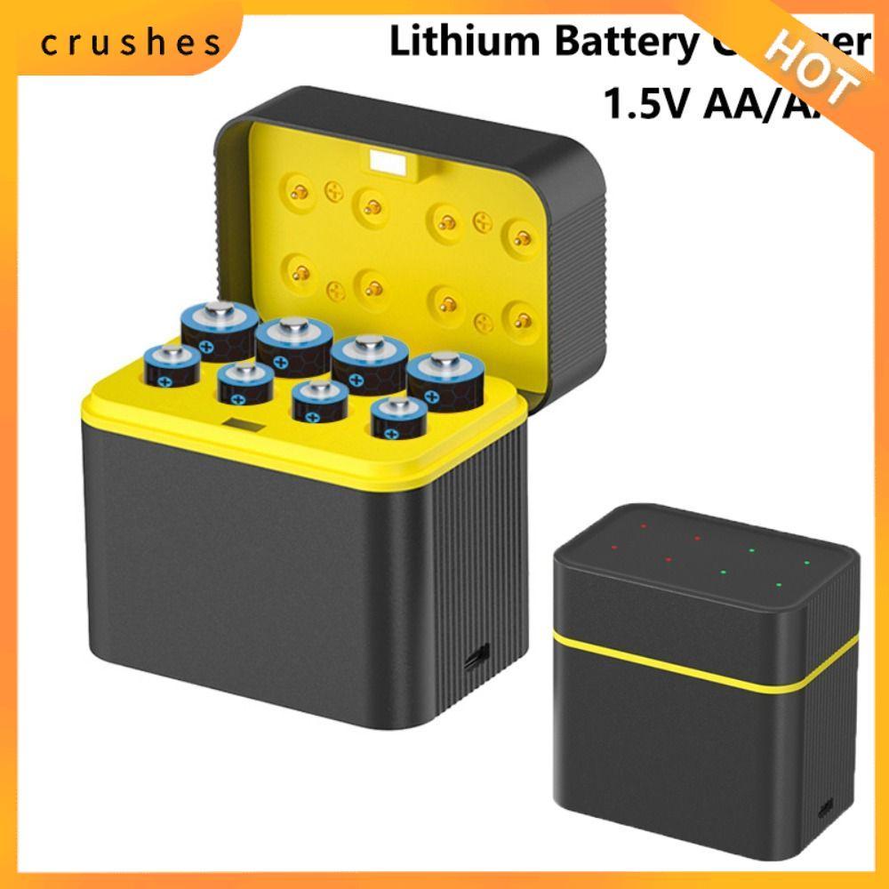 1.5V AA / AAA Sạc Pin Lithium 8 Khe Cắm Thông Minh Flip-top Pin Sạc Di Động Sạc Nhanh 1.5V Sạc Pin L
