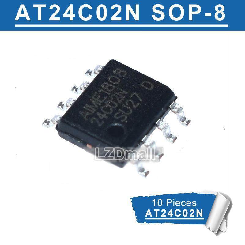 10 CÁI AT24C02 AT24C02N SOP8 SOP 24C02 SMD 24C02N Bộ Nhớ Nối Tiếp EEPROM Chip IC Mới Ban Đầu