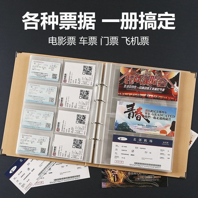 Vé Phim Xe Lửa Vé Máy Bay Bộ Sưu Tập Vé Sách Du Lịch Vé Buổi Hòa Nhạc Bảo Quản Polaroid Album Ảnh Vé
