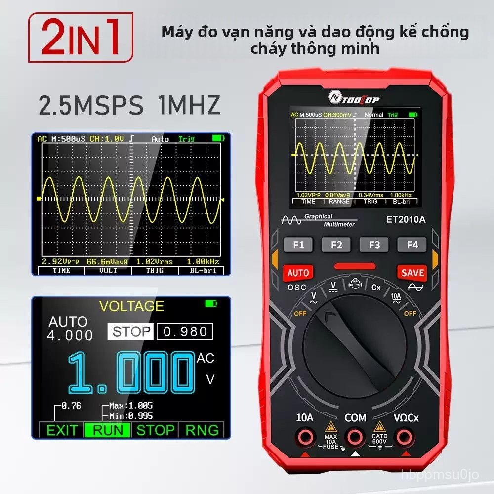Đồng hồ vạn năng ET2010A kết hợp máy hiện sóng, đo ô tô thông minh chính xác