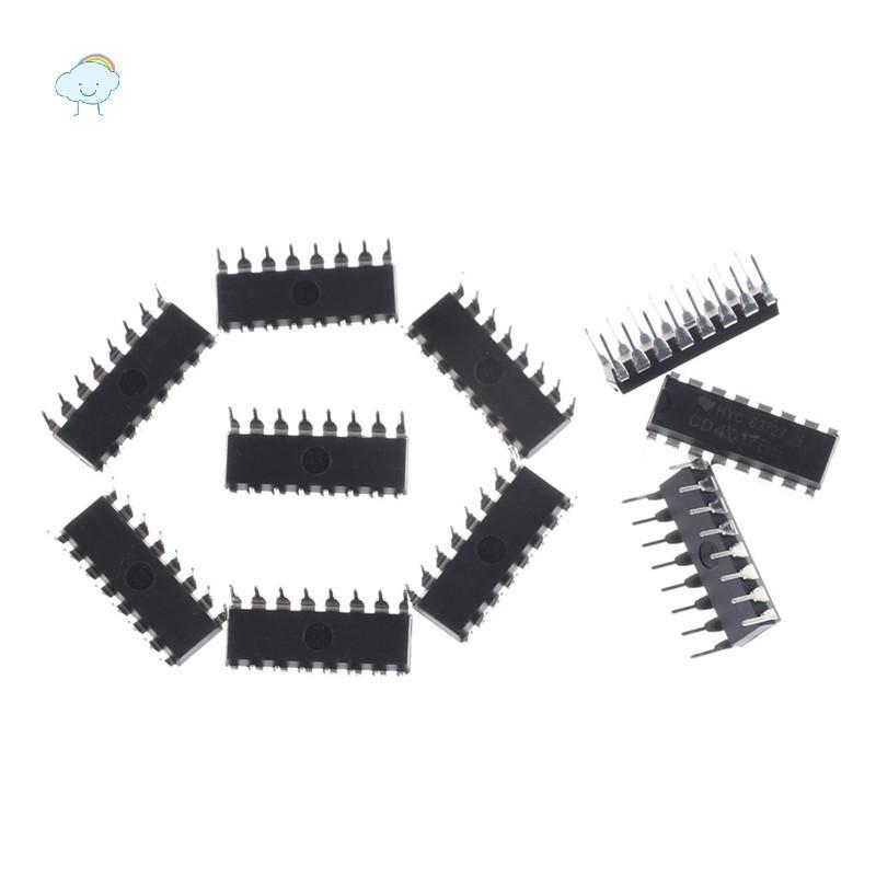 HAIE 10 Chiếc CD4017BE 4017 CD4017 Bộ Chia Thập Kỷ IC TH