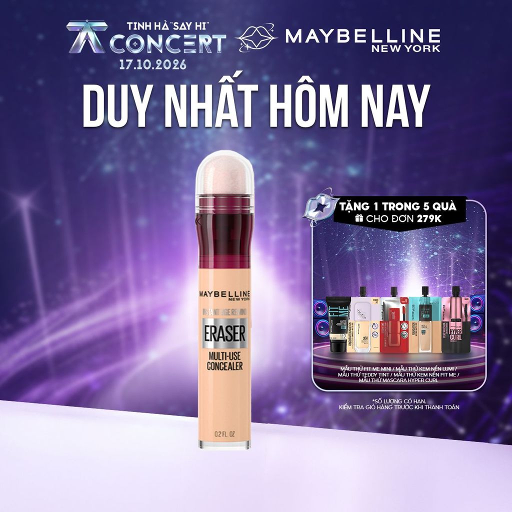 Bút Cushion Che Khuyết Điểm Đa Năng Instant Age Rewind Eraser Multi-use Concealer Maybelline New York 6ml