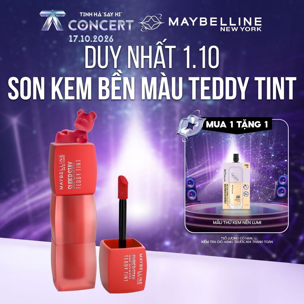 Son Kem Bông Bền Màu Superstay Teddy Tint Maybelline New York 5ml