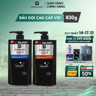 [Dung Tích Lớn] Dầu gội nam Cao Cấp Romano VIP Passion / Vision mùi Hương Bí Ẩn Nam Tính 830G