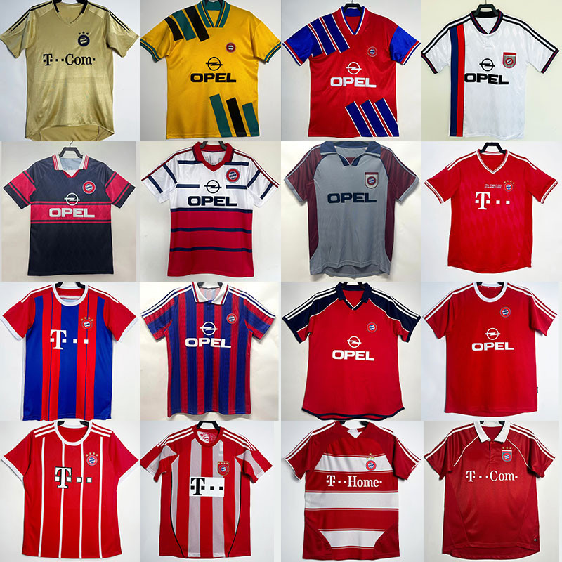 Áo thun bóng đá Bayern Retro 1993-01 chất lượng hàng đầu, phù hợp cho người hâm mộ, từ size S đến 2X