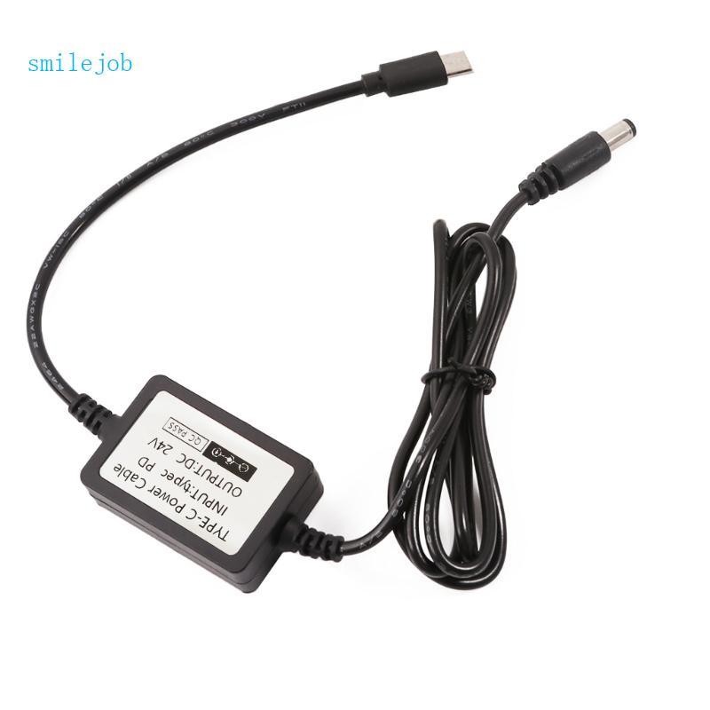 USB Type C PD20V to DC24V Power Cable for 24V Devices PD12V 15V 20V to DC24V