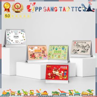  Lịch 2026 Để Bàn Size Lớn 17.5x25.5cm Có Ngày Âm Lịch Trang Trí Bàn Làm Việc - Thiết Kế In Độc Quyền 