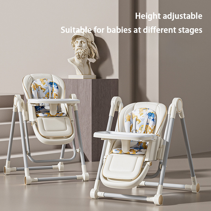 2-in-1 high Chair, Baby Chair, Ergonomic, Reclining,Foldable