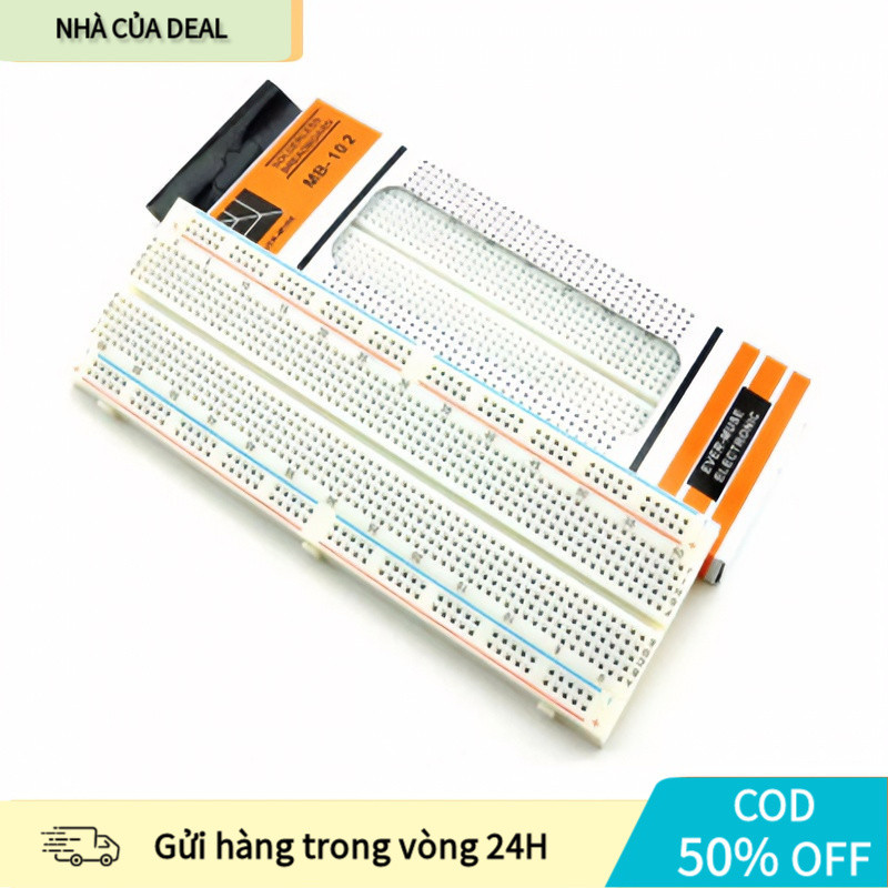 [COD] Testboard MB-102 830 Lỗ - Breadboard ABS, 830 Jack Cắm, Dễ Sử Dụng