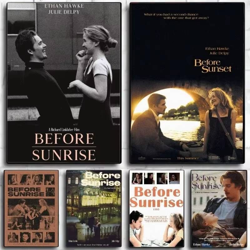 Poster phim cổ điển của Before Sunrise Áp dụng cho trang trí nội thất treo tường Bắc Âu