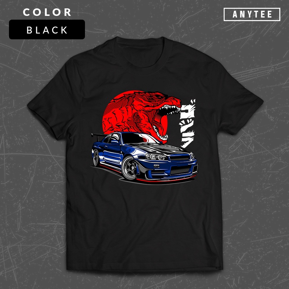 Áo thun ô tô đua ô tô Nissan Gtr R34 Skyline Jdm (có sẵn) 12