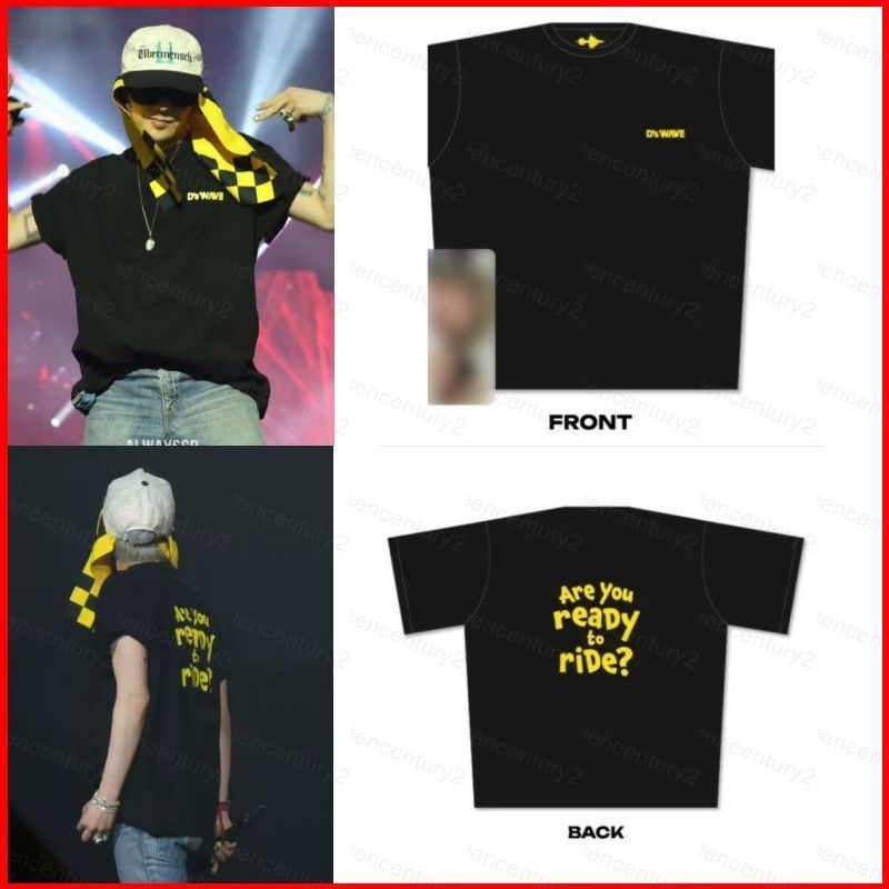 GD G-Dragon DAISUNG DS WAVE Concert BẠN SẴN SÀNG RIDE Áo thun tay ngắn KPOP