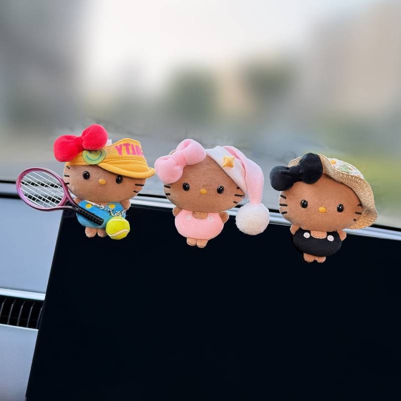 Car Screen New Kitty Decoration Display Lying Car Doll Decoration Car Lying Center Console Decoratio