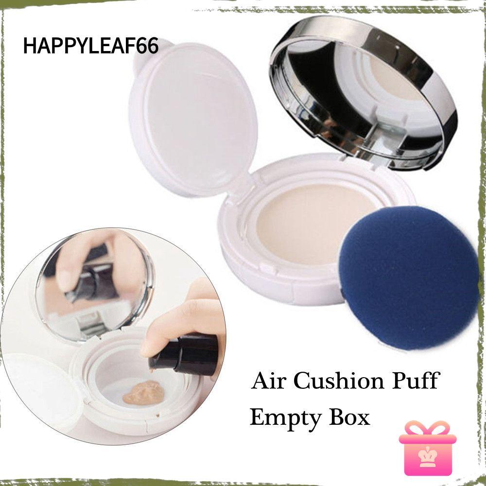 HAPPYLEAF Hộp rỗng kèm bột Puff Women Beauty DIY Travel Kit Refillable