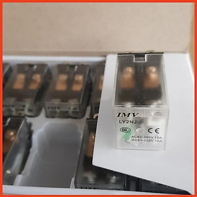 Relay kiếng LY2N-J (IMV) rơ le trung gian 8 chân dẹp lớn điện áp 12VDC, 24VDC, 220VAC chất lượng tốt