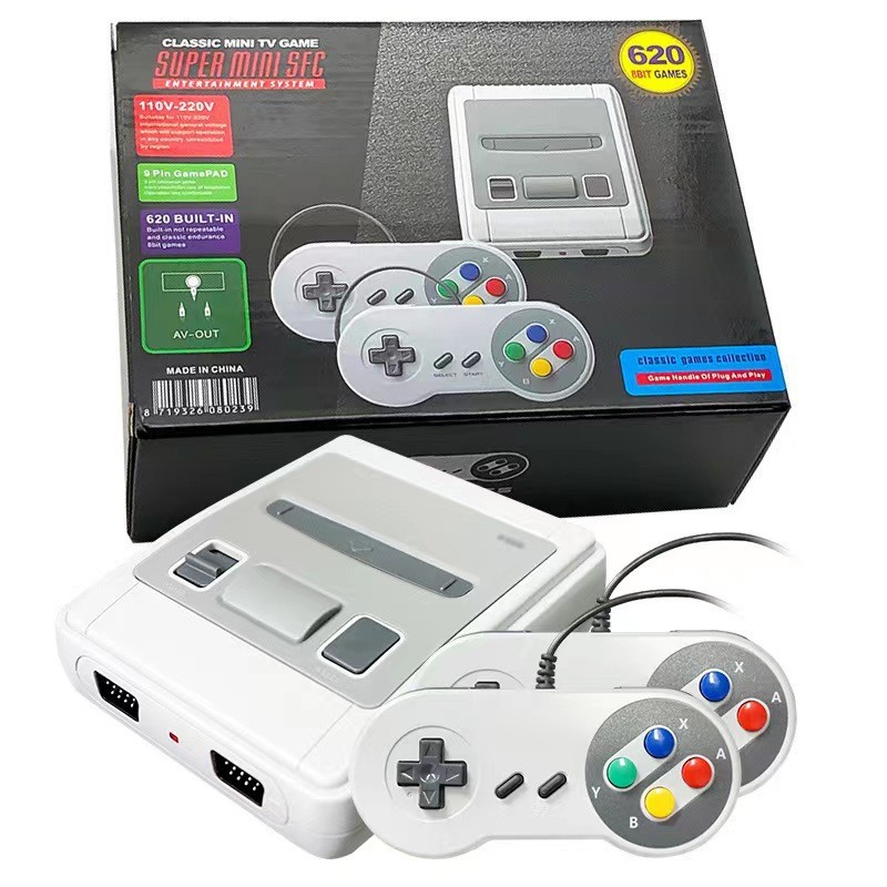 SFC620 Máy Chơi Game AV SNES Phiên Bản Mỹ Mini TV Game Console Màu Đỏ Trắng Bảng Điều Khiển FC Tướng