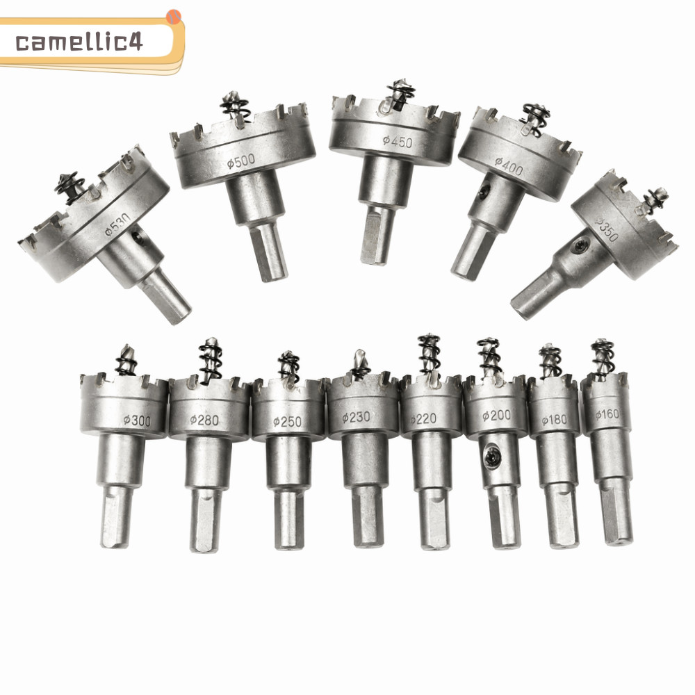 ICAMELLI Bộ mũi khoan TCT 13 chiếc, Chất liệu thép không gỉ HSS Edge Carbide Tip Hole Saw Set, Kích 