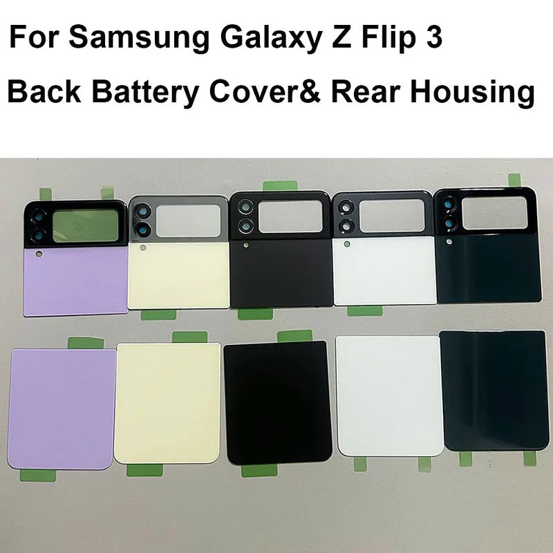 Nhà Ở Mới Cho Samsung Galaxy Z Flip3 F7110 F711U F711B Mặt Sau Pin Nắp Cửa Sau Ốp điện thoại Sửa Chữ