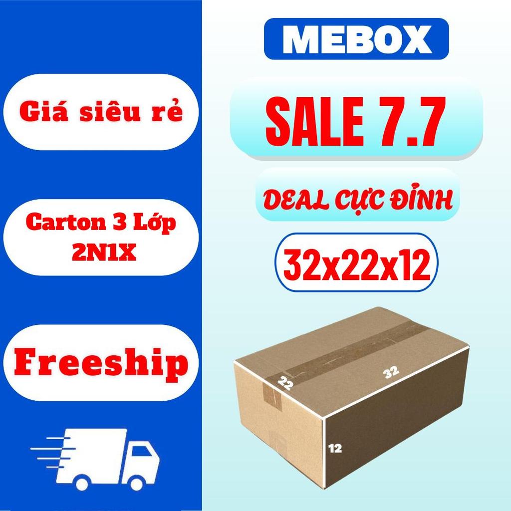 thùng carton đóng hàng 32x22x12 combo 50