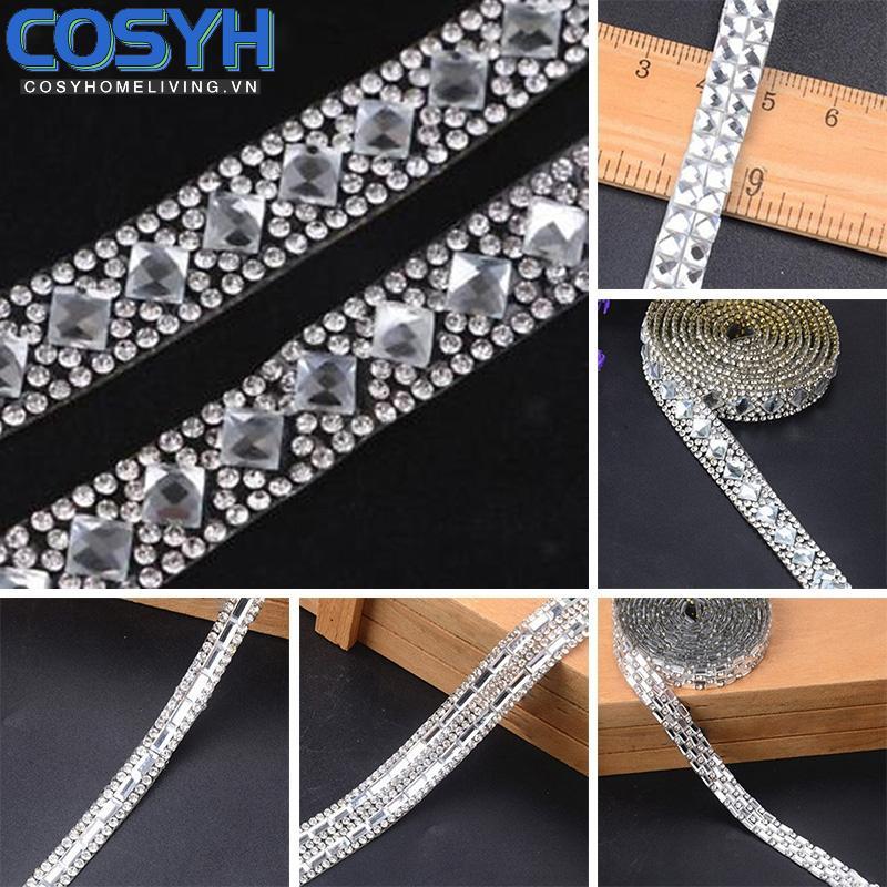 <cosyh>Fashionable Iron On Rhinestone Trim Add Sparkle to Your Clothing and Accessories