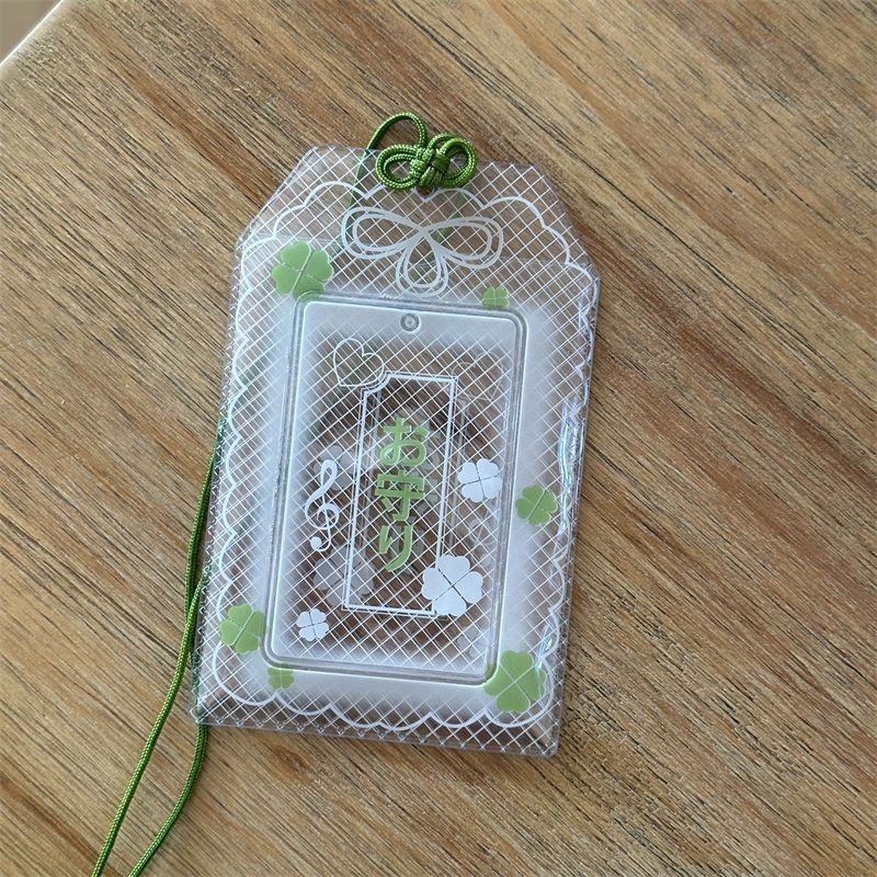 Campus card holder with four-leaf clover design, storage stand, pendant, rabbit, new product, small 