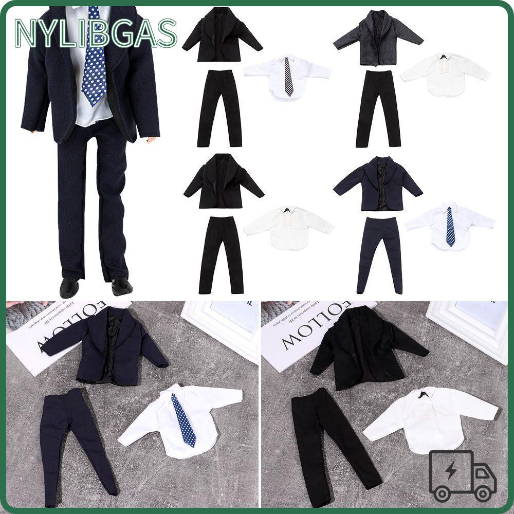 NYLIBGAS 11 Bộ Đồ Thường Ngày Quần Áo Sơ Mi, 6 Kiểu Mặc Hàng Ngày 1 / 6 Quần Áo Búp Bê Nam, Người Đẹ