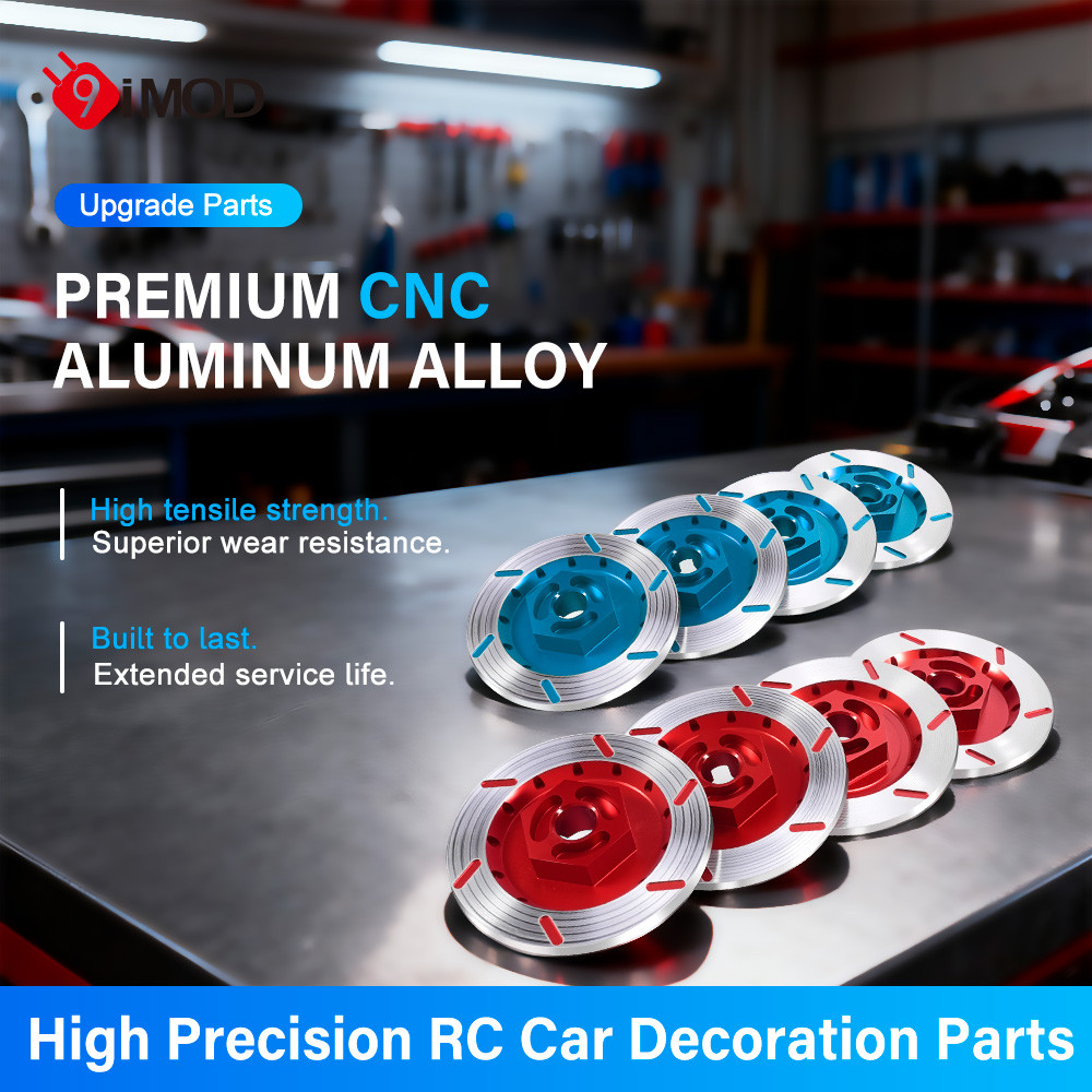 9IMOD 12mm Aluminum Alloy Wheel Hub Adapter Brake Disc Style for TT01 TT02 1/10 RC On-Road Racing Ca