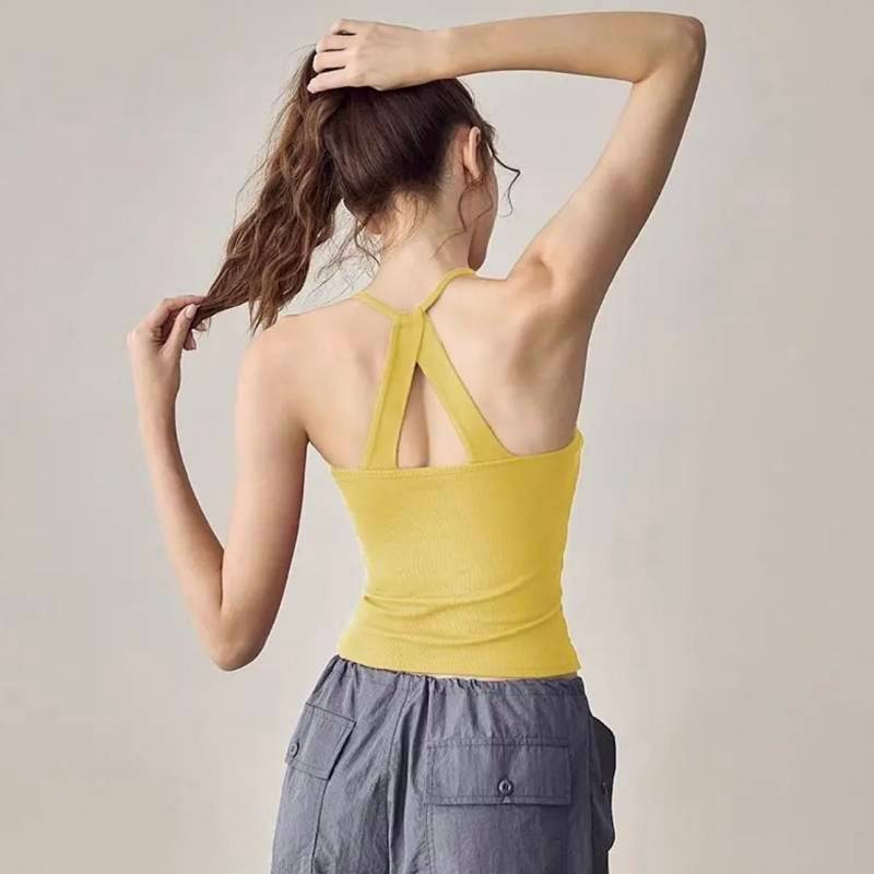 Yoga Clothes Vest Slimming Quick-Drying Exercise T-shirt Women's Running Fitness Clothes Outerwear Y