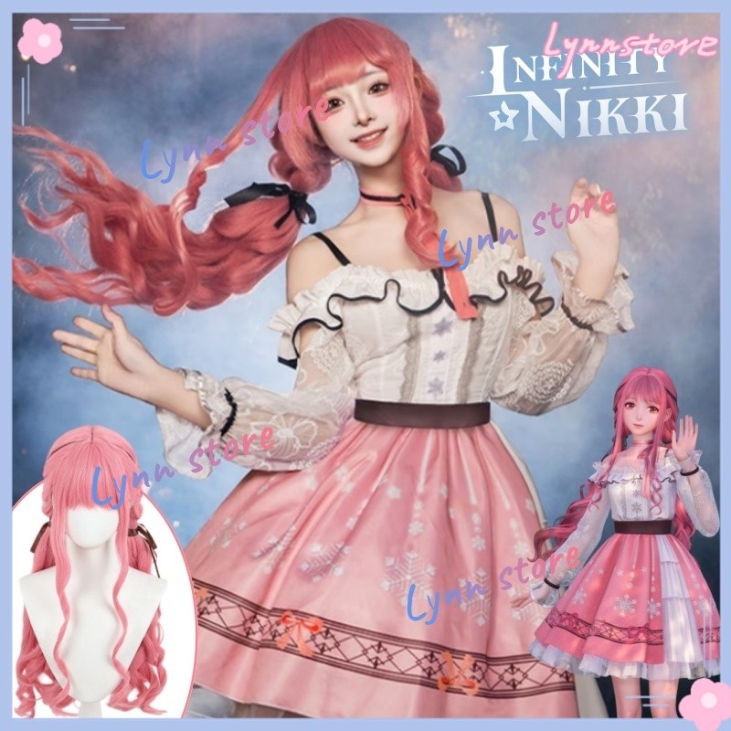 INFINITY NIKKI Cosplay The Shining Girl Trang Phục NIKKI Váy Hồng Tóc Giả Bộ Phụ Kiện Carnival Trang