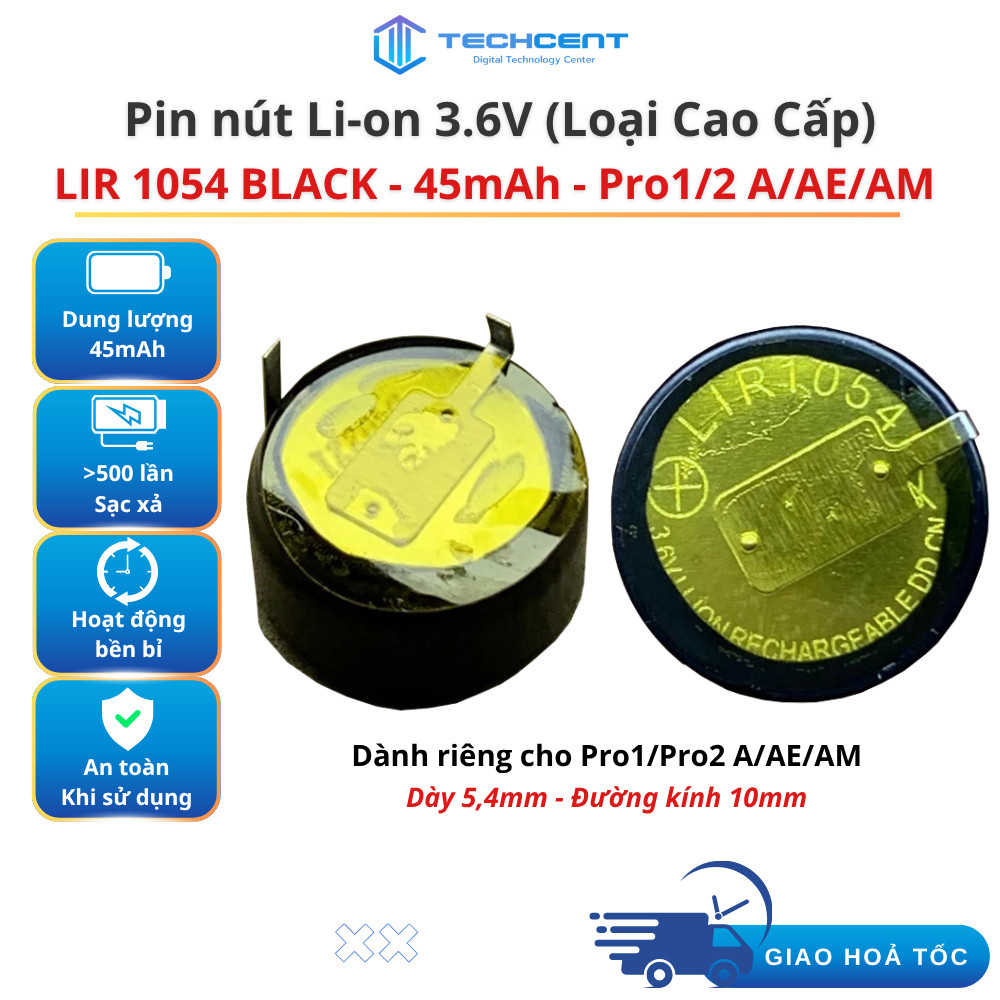 Pin nén LIR 1054 Đen Thay Tai Nghe Pro hổ vằn 1562A, 1562AE, 1571AM