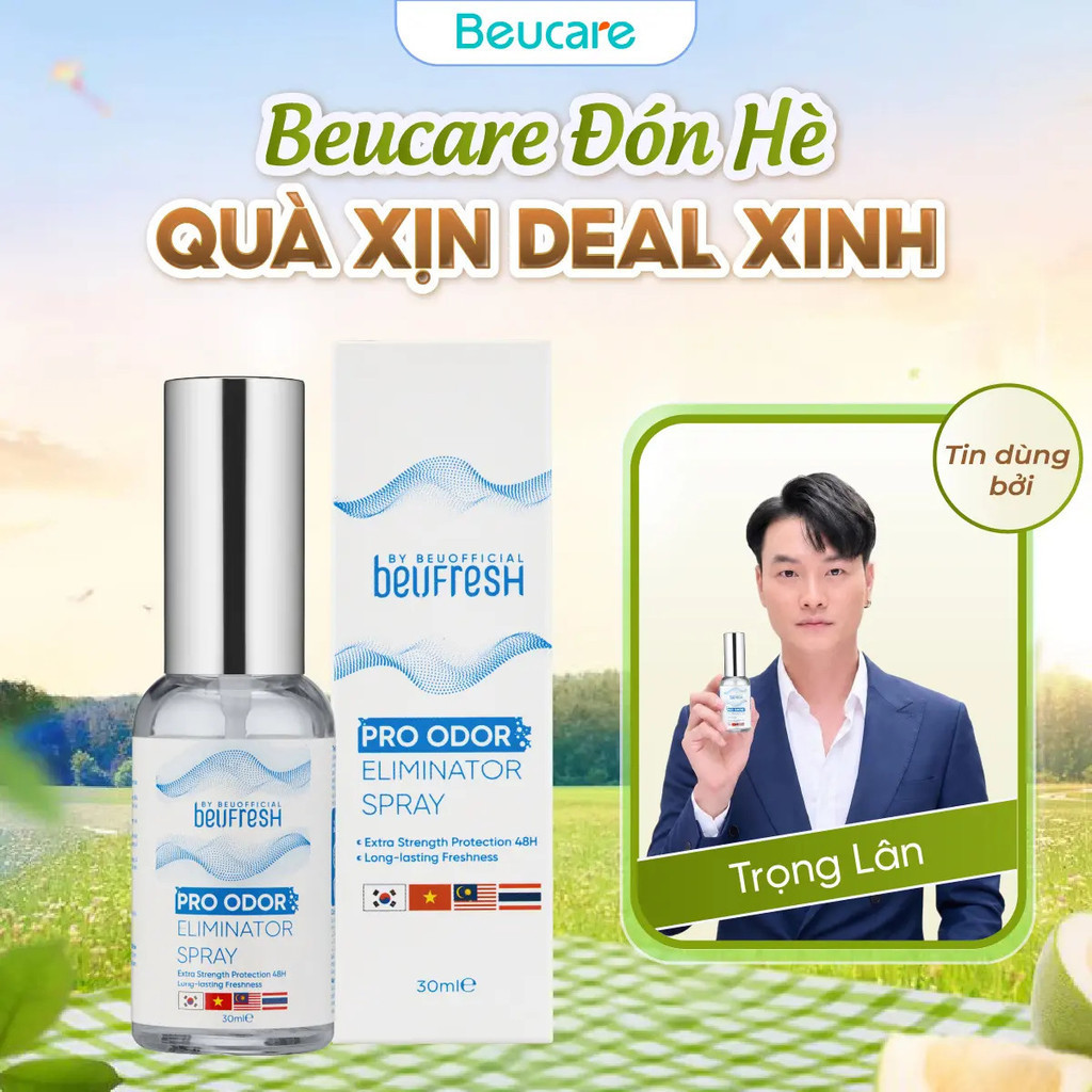 BEUFRESH PRO Xịt Khử Mùi Toàn Thân Tay Chân Nách cho Nam, Nữ Cảm Giác Dễ Chịu, Xịt Khử Mùi Cơ Thể Hỗ