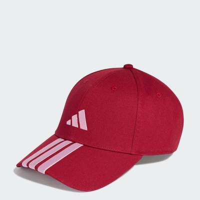 adidas Lifestyle 3-Stripes New Logo Baseball Cap Unisex Burgundy KE5876