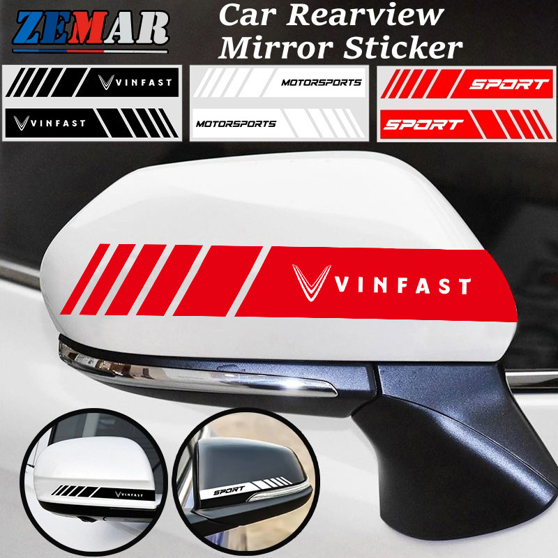 2 Chiếc Vinfast Gương Chiếu Hậu Ô Tô Dán Sọc Decal Dán Xe Ô Tô Gương Chiếu Hậu Trang Trí Dán Chống T