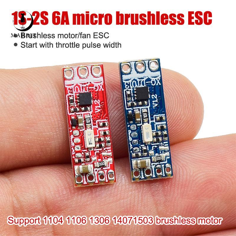 Marbit 1S-2S 6A Micro Brushless Motor Driver Board Ổ đĩa điều chỉnh điện cho 1104 1106 1306 1407 150