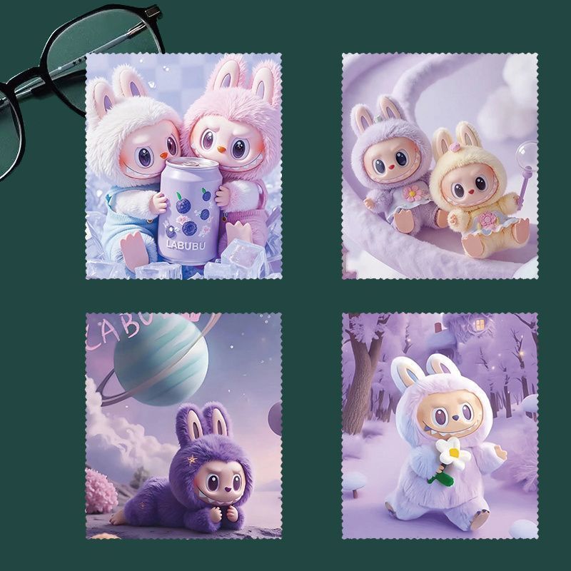 卡通学生周边眼镜布卡通ins屏幕清洁布眼镜* 布Glasses cloth deer suede wiping screen film camera myopia lens ultra-fine fi