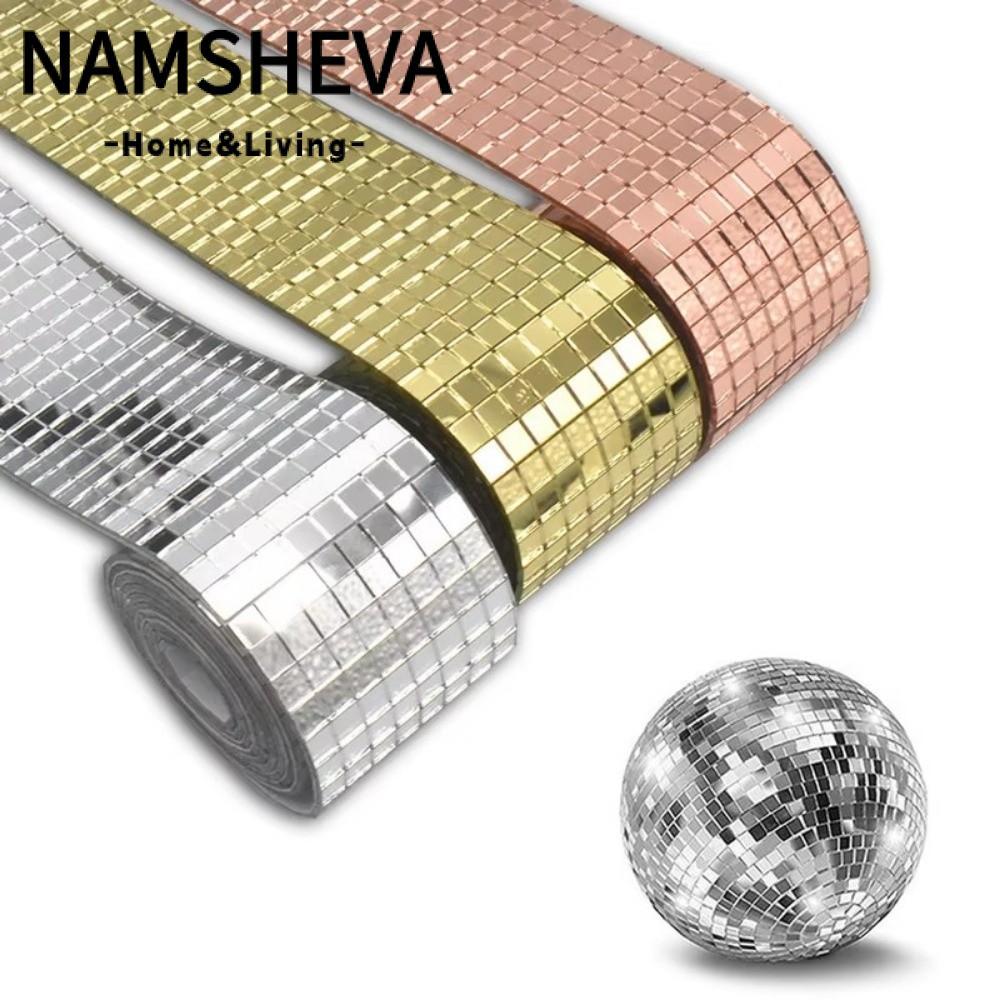 Nhãn dán gương bóng vũ trường NAMSHEVA, Gương gạch khảm thủy tinh thủ công, Gương tường nền vuông tự