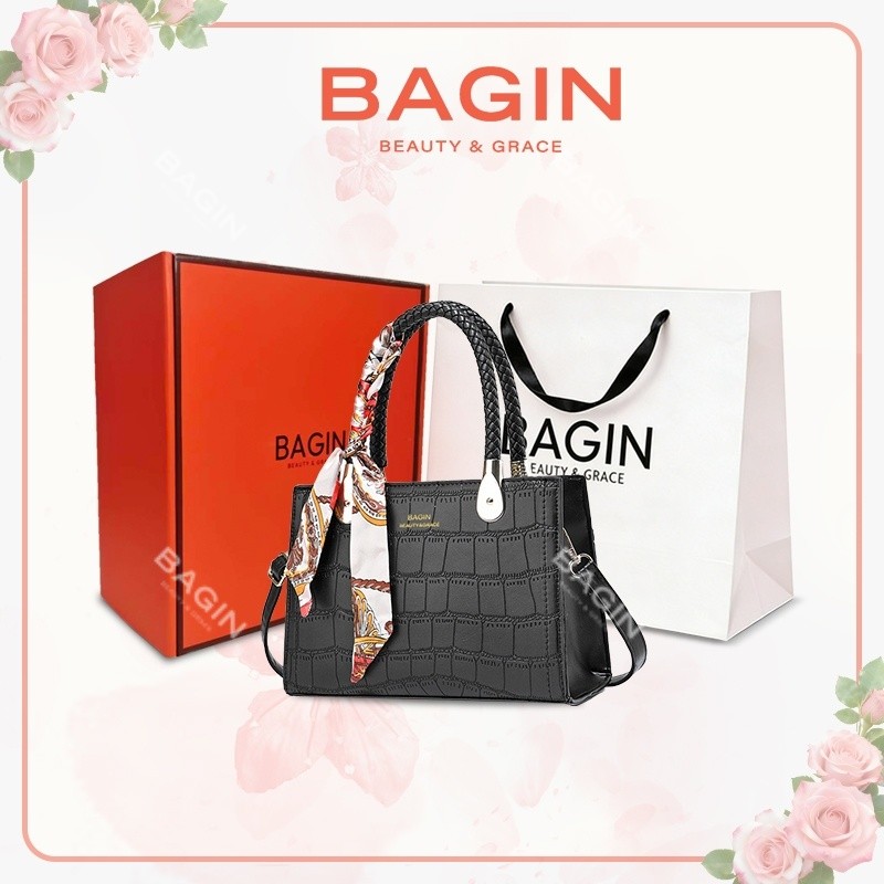 BAGIN Túi Đeo Vai Đa Thanh Lịch Cao Cấp - Tặng Đây Đeo Vai Khăn Lụa Tặng Tặng Cho Mẹ 381